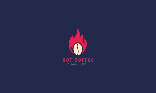 Hot Coffee Logo Design Hot Cafe Logo Design Template — Stockvektor