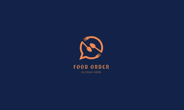 Food Order Logo Vector Dla Restauracji Aplikacja — Wektor stockowy