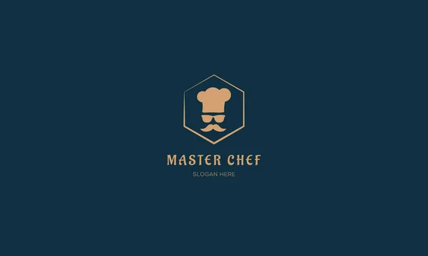 Modèle Conception Vectorielle Logo Restaurant Chef Principal Logo Minimal Restaurant — Image vectorielle