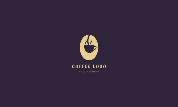 Kaffee Logo Design Vector Template Minimal Kaffee Logo — Stockvektor