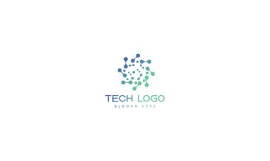 Teknoloji Dijital Logo Tasarım Şablonu, Elektronik Logo Şablonu Minimum Teknik Logo