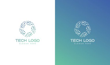 Teknoloji Dijital Logo Tasarım Şablonu, Elektronik Logo Şablonu Minimum Teknik Logo