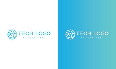 Teknoloji Dijital Logo Tasarım Şablonu, Elektronik Logo Şablonu Minimum Teknik Logo