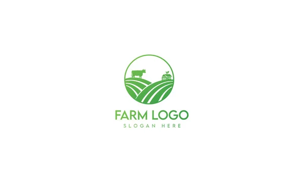 Plantilla Diseño Logotipo Granja Natural Agricultura Agricultura Logo Vector Template — Vector de stock