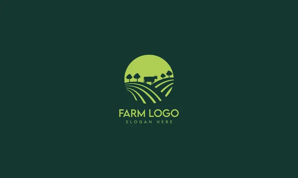 Plantilla Diseño Logotipo Granja Natural Agricultura Agricultura Logo Vector Template — Vector de stock