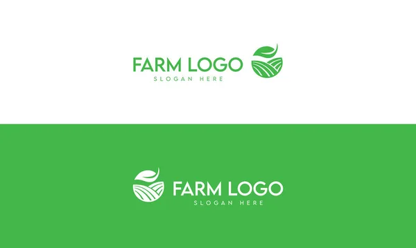 Farm Logo Design Template Natural Agriculture Farming Logo Vector Template — Stock Vector