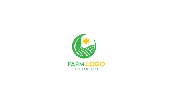 Logotipo Projeto Logotipo Fazenda Logotipo Agricultura Logotipo Mínimo Fazenda Agricultura — Vetor de Stock