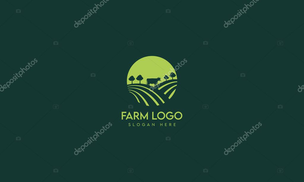 Farm Logo Design Template, Natural, Agriculture, Farming Logo Vector Template
