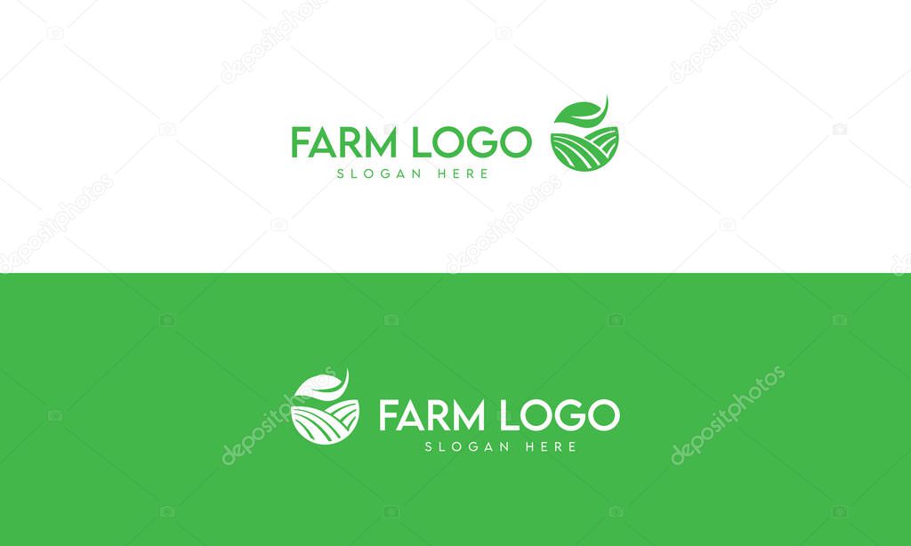 Farm Logo Design Template, Natural, Agriculture, Farming Logo Vector Template