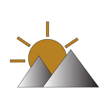 vektör dağ çizim sanatı