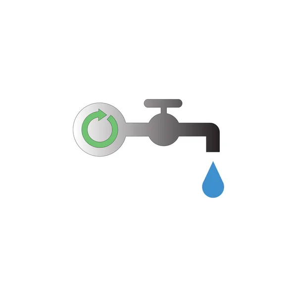 Vector Stock Tap Water Template Design — Stock Vector