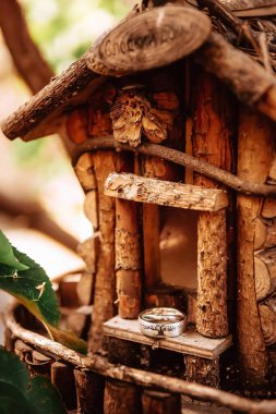 Evlilik yüzükleri. Düğün aksesuarları. Dekorasyon. Yüksek kalite fotoğraf