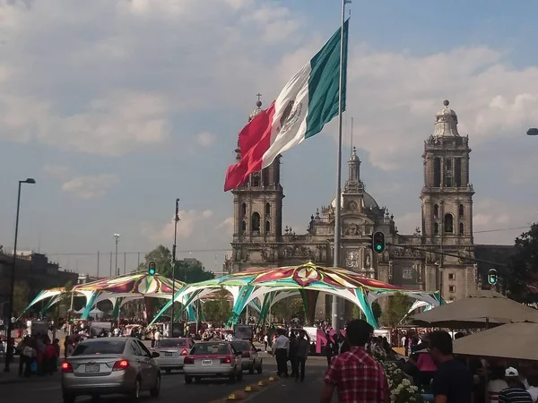 Vista Zocalo Catedral Ciudad Mexico Mexico — Stockfoto