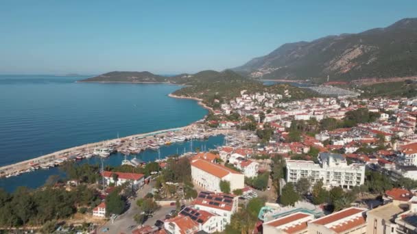 Survolant Les Toits Des Villas Des Hôtels Les Îles Grecques — Video