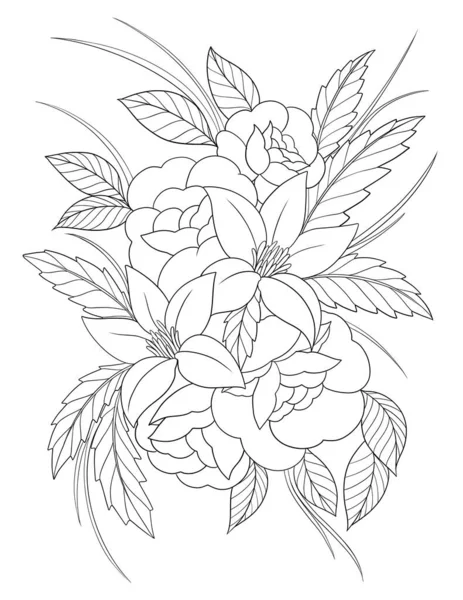 Иллюстрация Красивого Цветочного Венка — стоковое фото