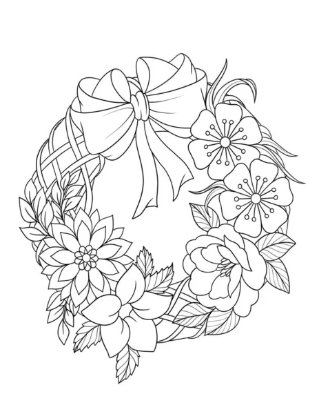 Illustration Beautiful Floral Wreath — Stock Photo, Image