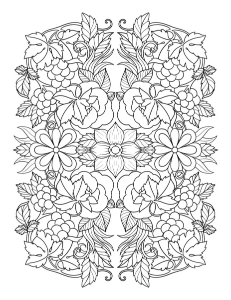 Güzel bir çiçek çelenginin çizimi