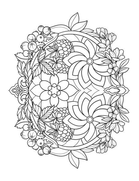 Güzel bir çiçek çelenginin çizimi