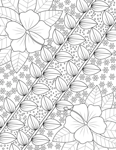 Patrón Sin Costuras Con Flores Fondo Garabato Dibujado Mano Dibujo —  Fotos de Stock