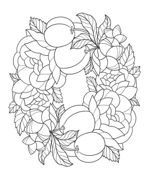 Etkinliği rahatlatmak için bir resim süsler. Boyama kitabı, yetişkinler için sayfa. Baskı için Zen sanatı çizimi. Poster tasarımı.