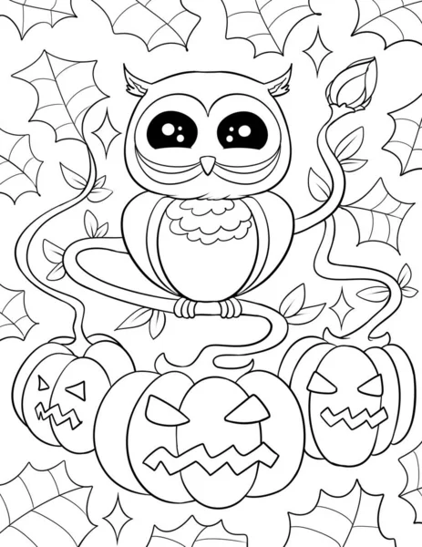 owl, illustration, vector on white background.