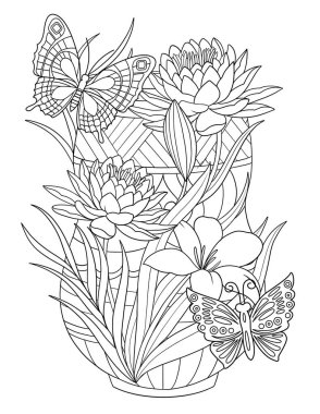 Güzel bir çiçek arkaplanının vektör çizimi