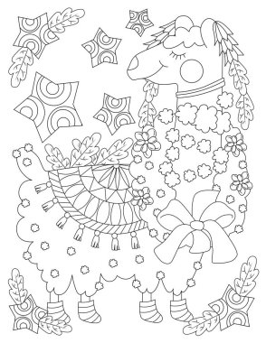 Paskalya yumurtalarının çiçekli karalamaları. Siyah beyaz çizim. arkaplanda izole edilmiş.