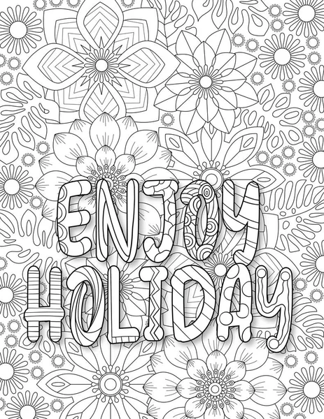 hand drawn doodle lettering-drawing-coloring book. vector illustration for your design