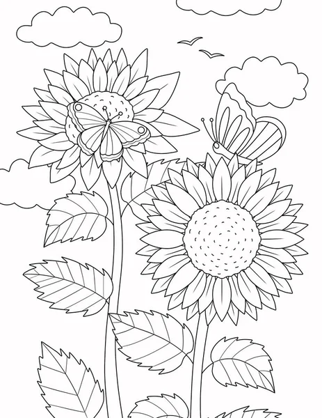 Coloring Pages Line Art Hand Drawn Illustration Wreath Leaves Black — Stock Photo, Image