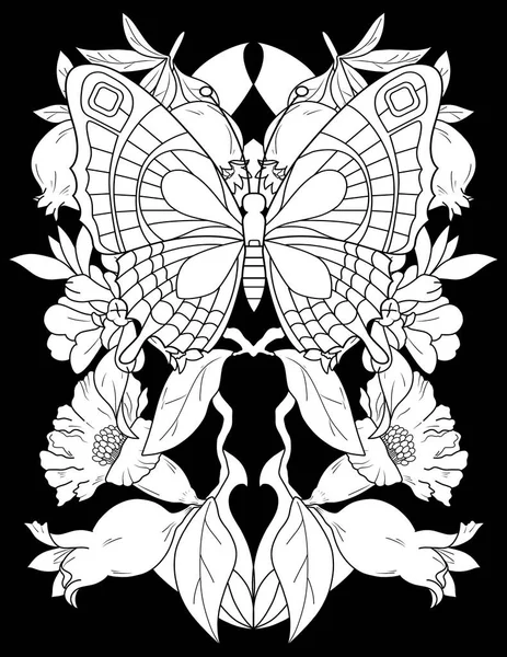 Ilustración Vectorial Una Mariposa — Foto de Stock
