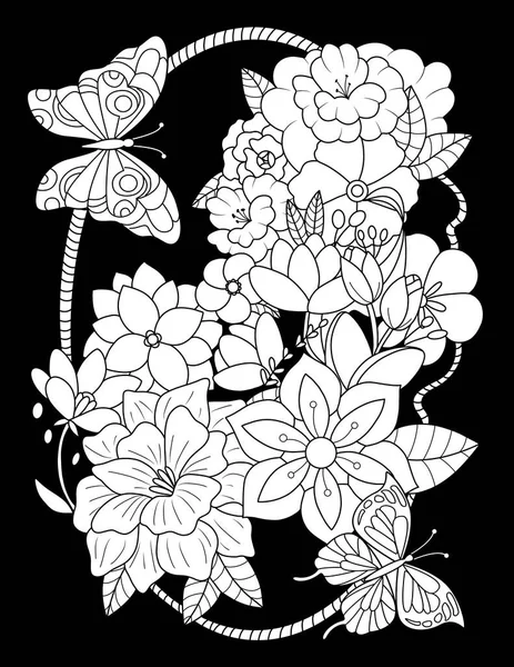 Illusztráció Virág Dísz — Stock Fotó