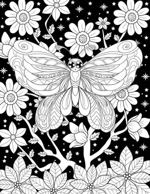 Beyaz arka planda bir kelebek tasviri