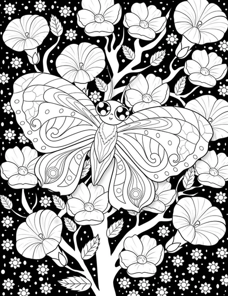 Ilustracja Motyla Białym Tle — Zdjęcie stockowe