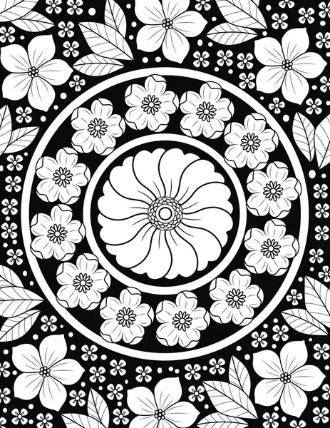 Sömlöst Blommönster Illustration Med Blommor — Stockfoto