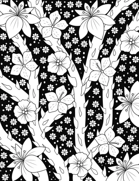 Patrón Sin Costura Floral Abstracto Ilustración —  Fotos de Stock