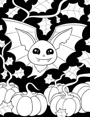 Çizimde şirin cadılar bayramı sopası çizimi.