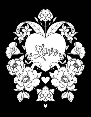  Sevgililer Günü için bir arkaplan çizimi