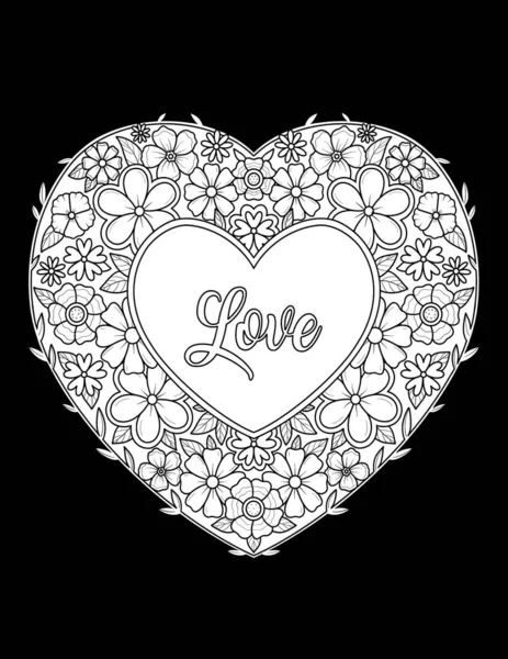 Black Lace Heart Gray Background Illustration — Stock Photo, Image