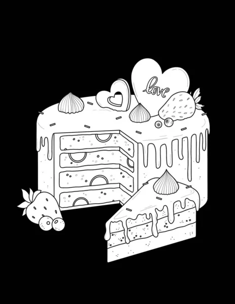 Illustration Ett Bageri Med Kaka — Stockfoto