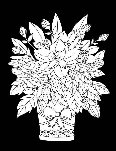 Ілюстрація Красивого Квіткового Орнаменту — стокове фото