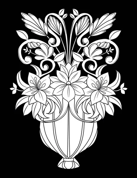 Ilustración Hermoso Ornamento Floral — Foto de Stock