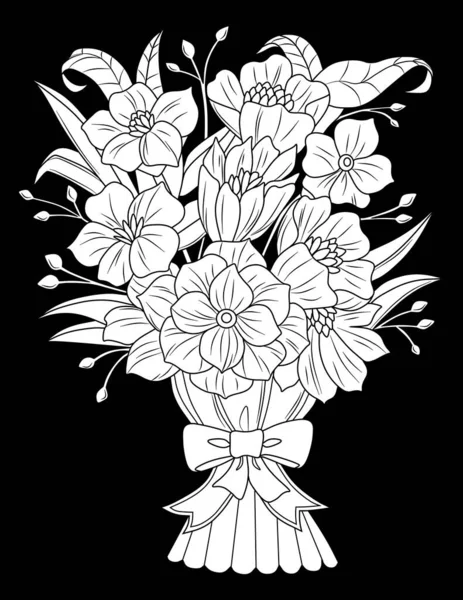 Illustratie Van Mooie Bloemen Ornament — Stockfoto