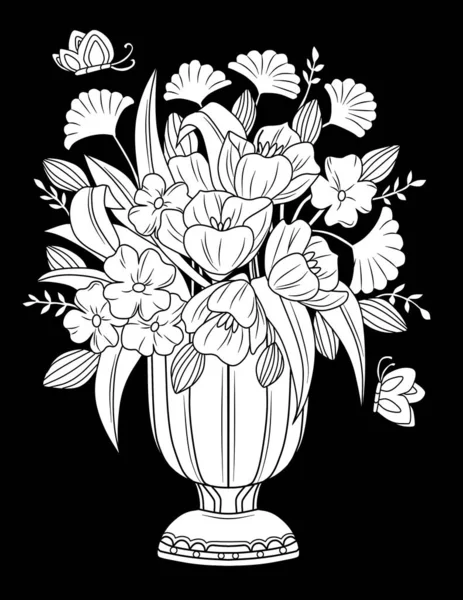 Ilustração Belo Ornamento Floral — Fotografia de Stock