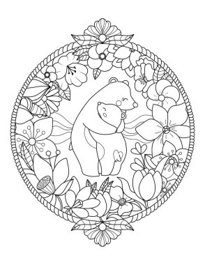 Güzel çiçeklerin illüstratoini