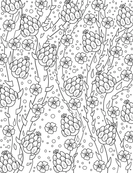 illustration of seamless pattern with black and white doodles of grapes