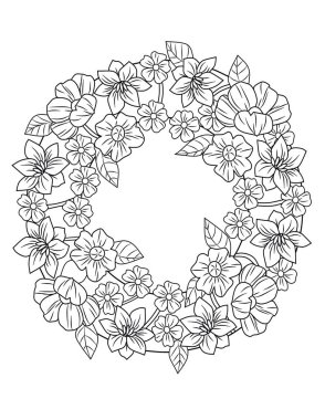 Tek renkli çiçekli mükemmel illüstrasyon