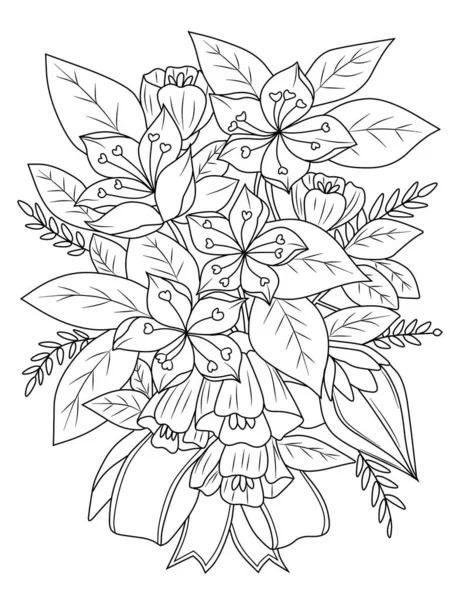 Monokróm Virág Tökéletes Illusztráció — Stock Fotó
