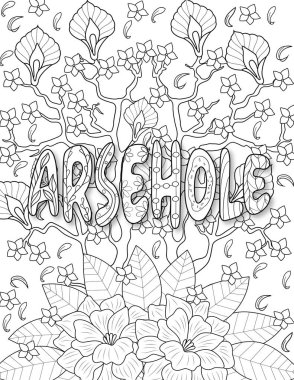 Boyama kitabı sayfası için bir arkaplan çizimi.