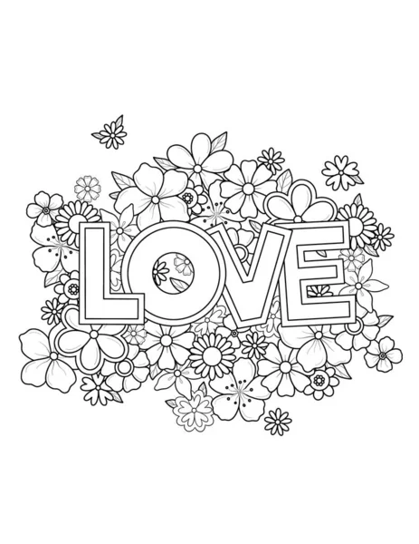 Illustration Floral Background Hearts — Stock Photo, Image