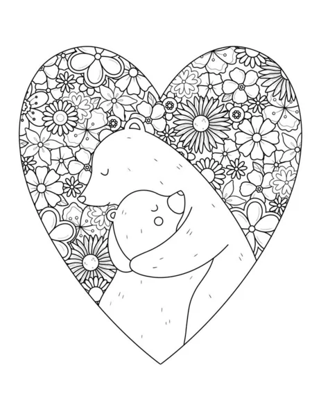 Ilustrace Srdce Černobílé Kresby — Stock fotografie